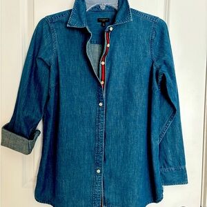 Talbot’s Blue Denim Button-Down Shirt